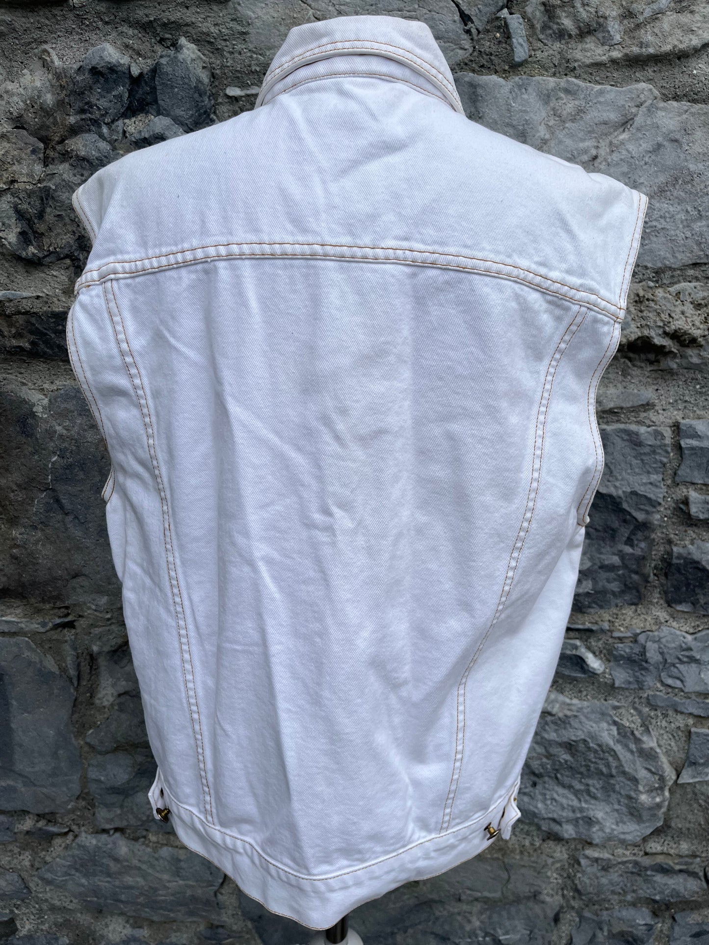 White denim gilet   S/M