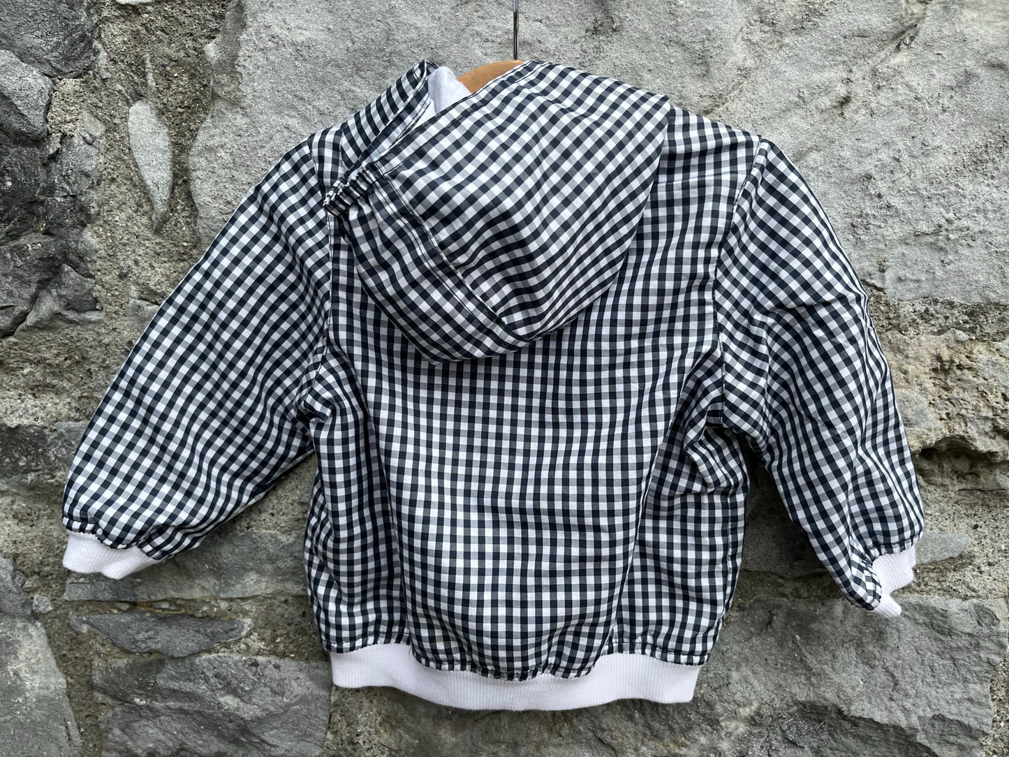 Black gingham jacket   6-9m (68-74cm)