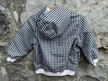 Load image into Gallery viewer, Black gingham jacket   6-9m (68-74cm)
