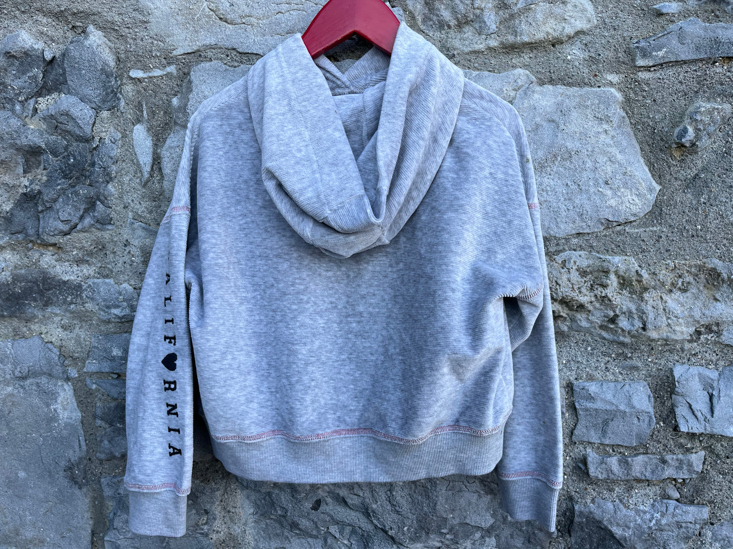 Grey cropped hoodie   9-10y (134-140cm)