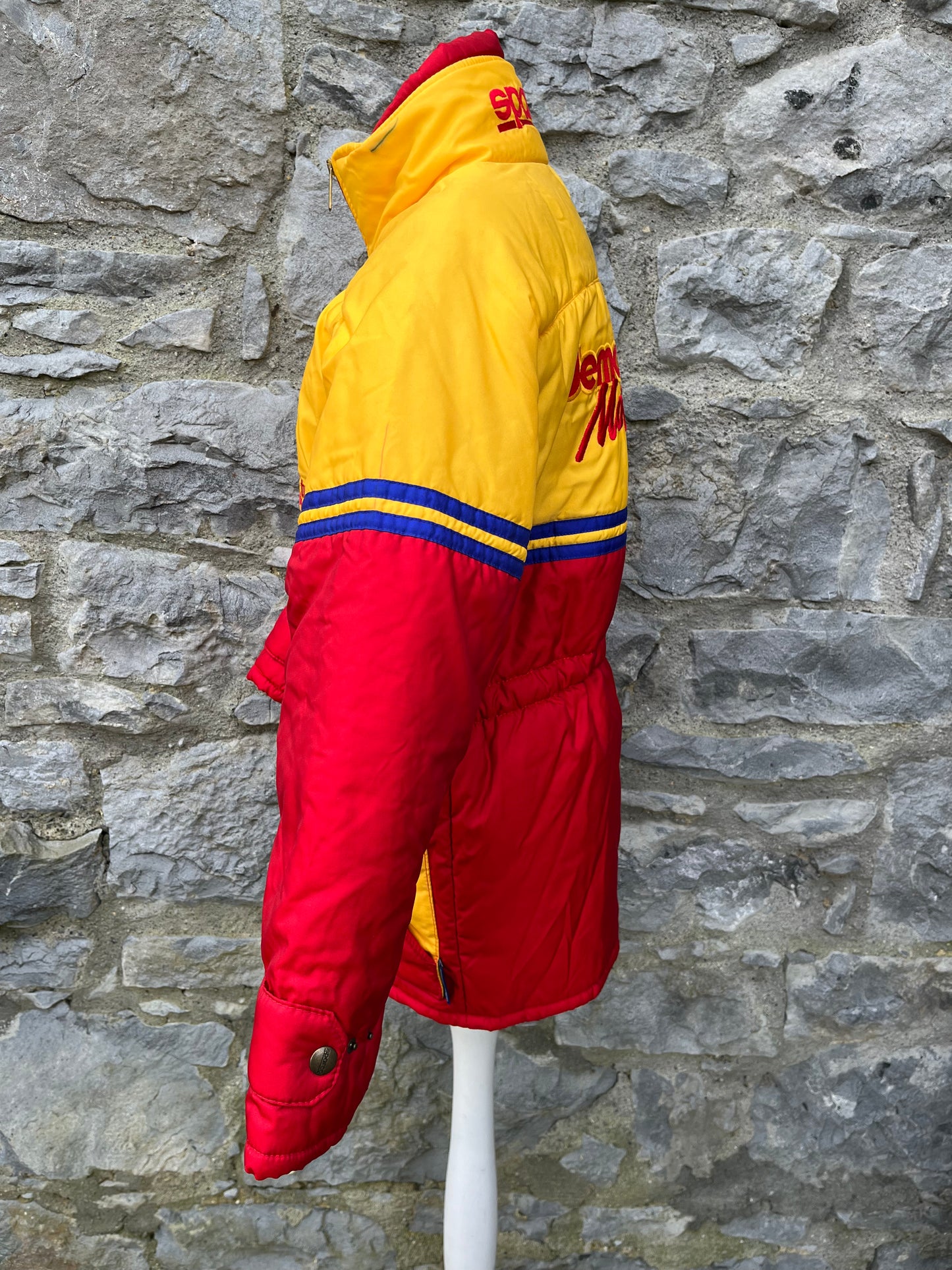 80s red&yellow jacket uk 8