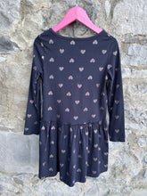 Load image into Gallery viewer, Glitter hearts dress   7-8y (122-128cm)
