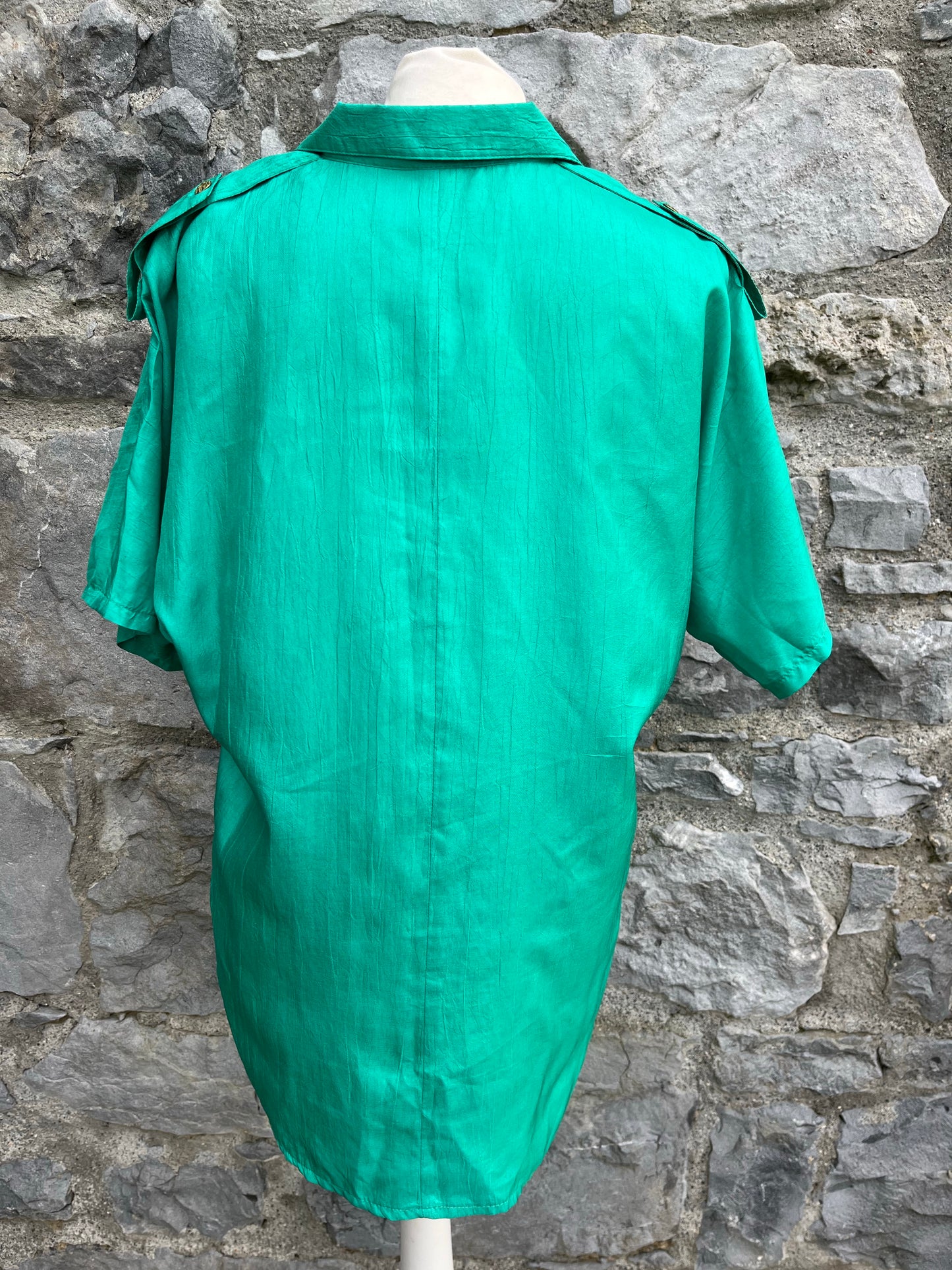 C&A 80s green shirt  uk 10-12