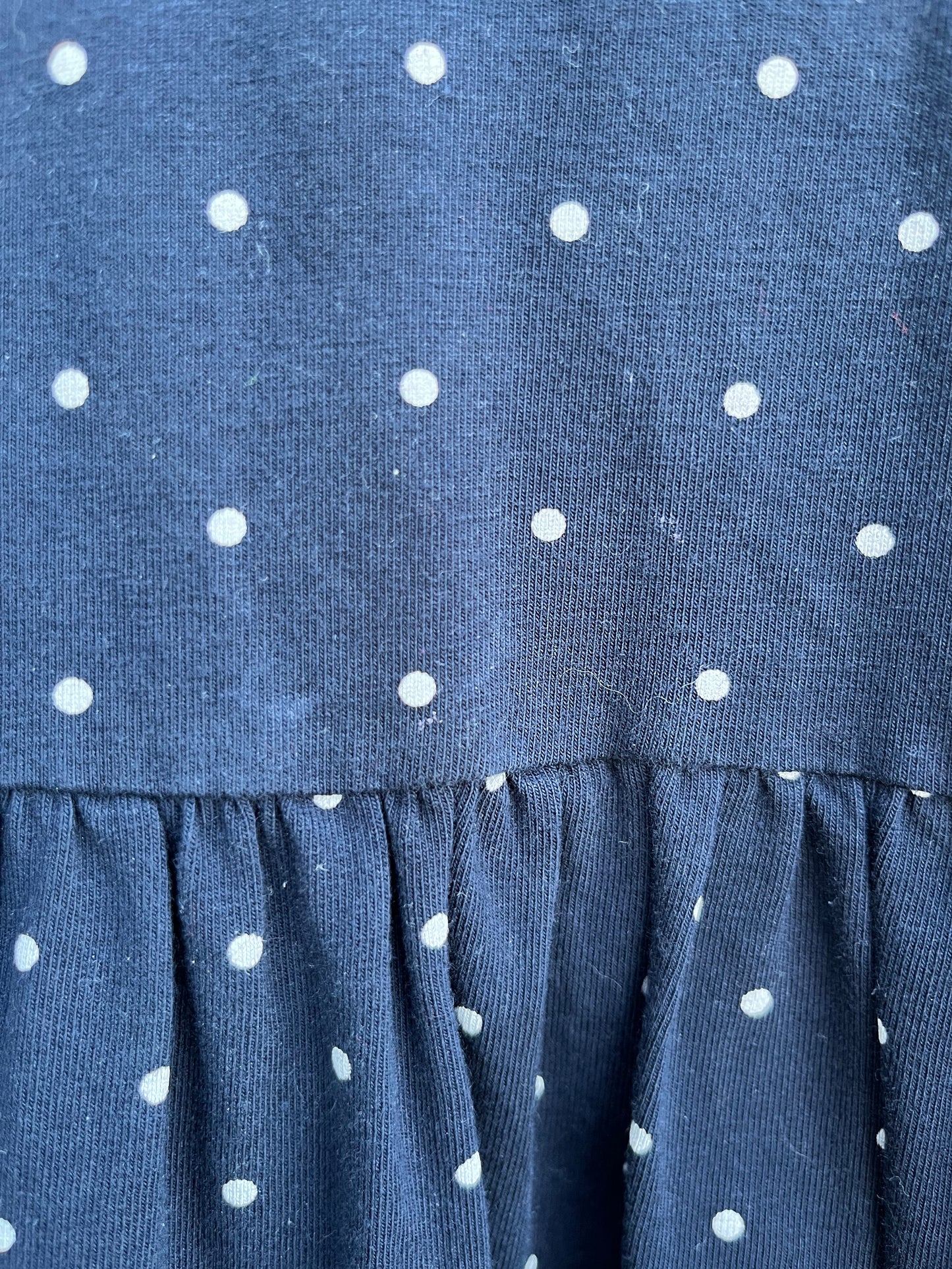 Navy polka dots dress  3-4y (98-104cm)