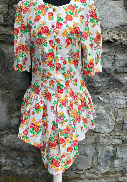 80s floral dress uk 10