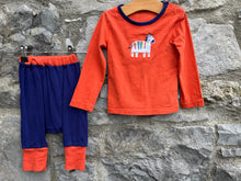 Load image into Gallery viewer, Zebra orange&amp;navy set   12-18m (80-86cm)
