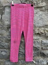 Load image into Gallery viewer, Pink stripy leggings  7y (122cm)
