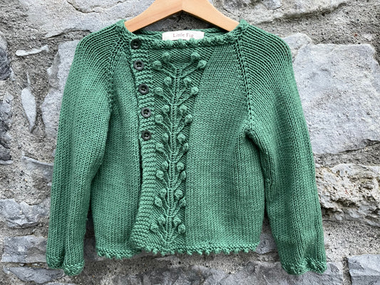 Green cardigan  2-3y (92-98cm)