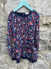 Load image into Gallery viewer, Floral tunic with a belt  5-6y (110-116cm)
