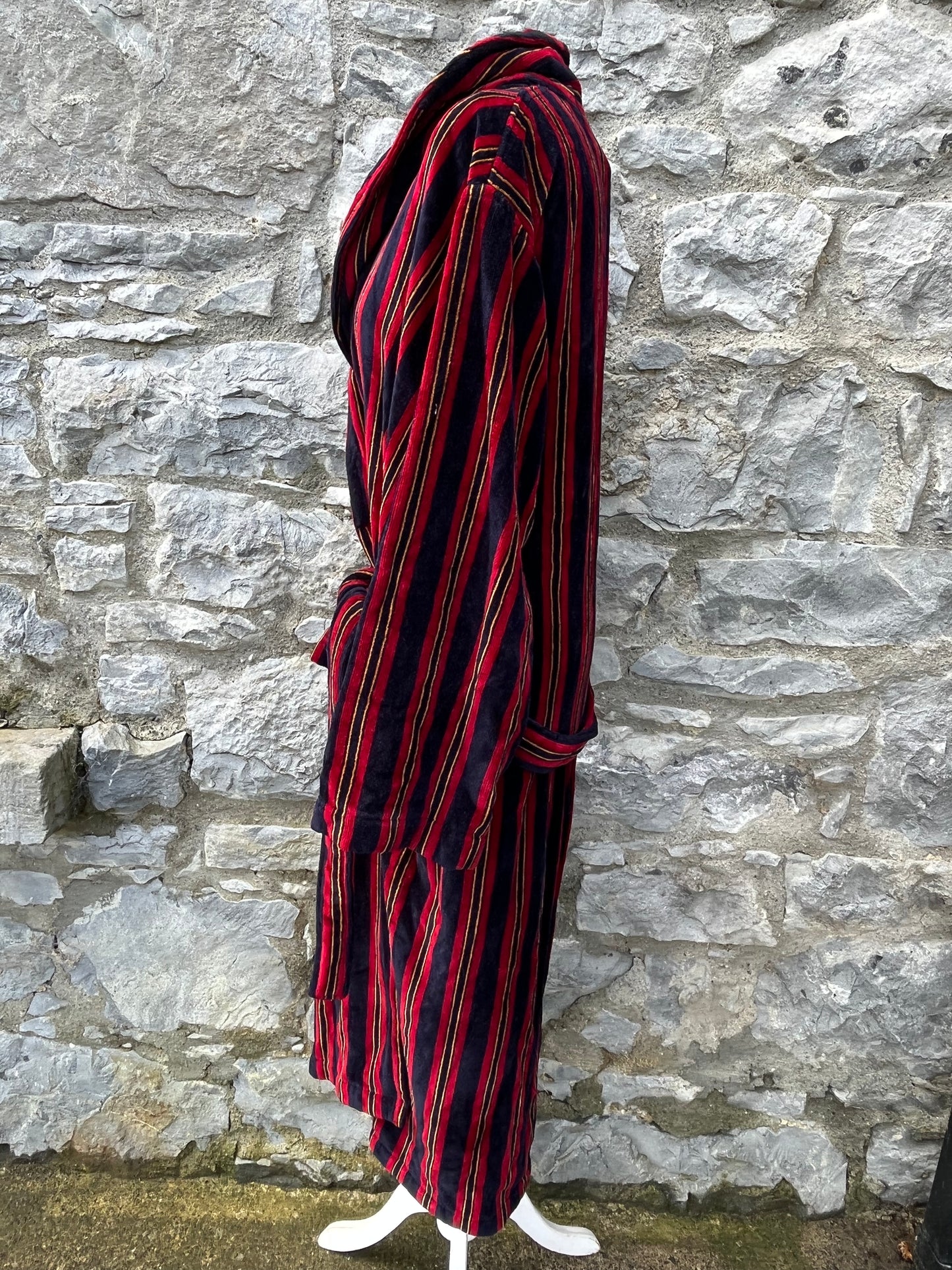 80s stripy gown M/L