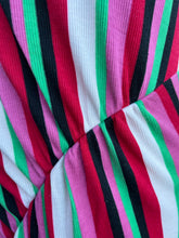Load image into Gallery viewer, Rainbow stripes dress  uk 8-10
