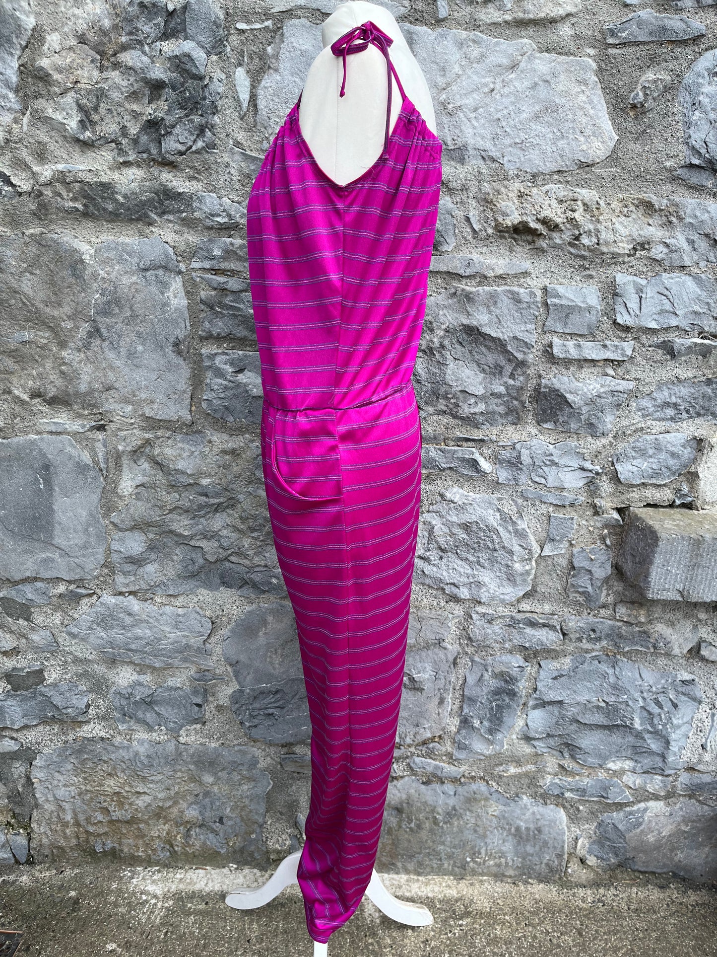 80s pink jumpsuit uk 10