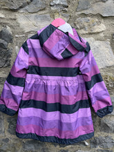 Load image into Gallery viewer, Purple stripy raincoat  4-5y (104-110cm)
