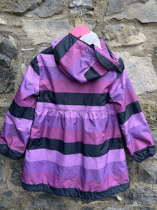 Purple stripy raincoat  4-5y (104-110cm)
