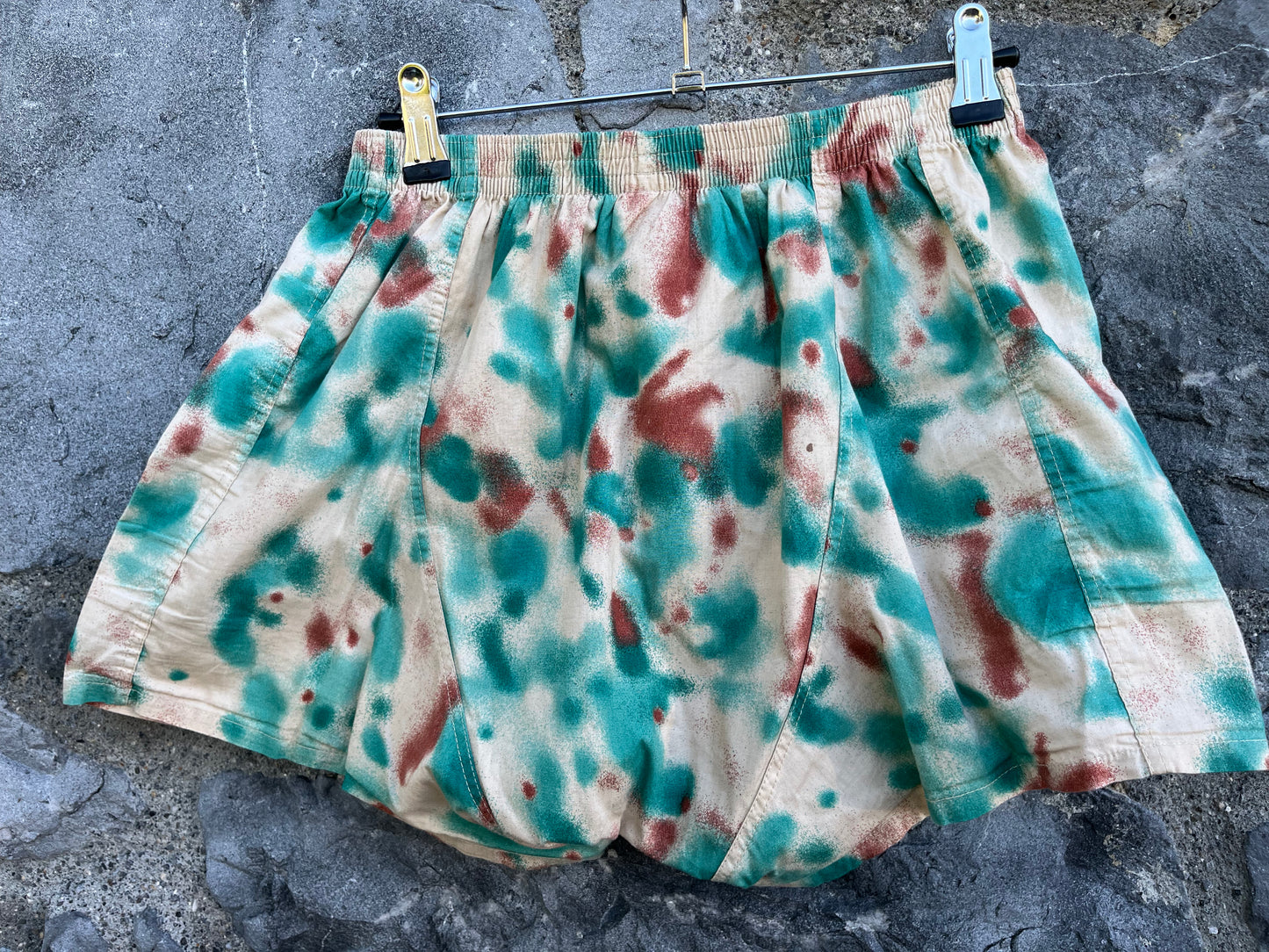 80s Tie-dye shorts uk 6-8