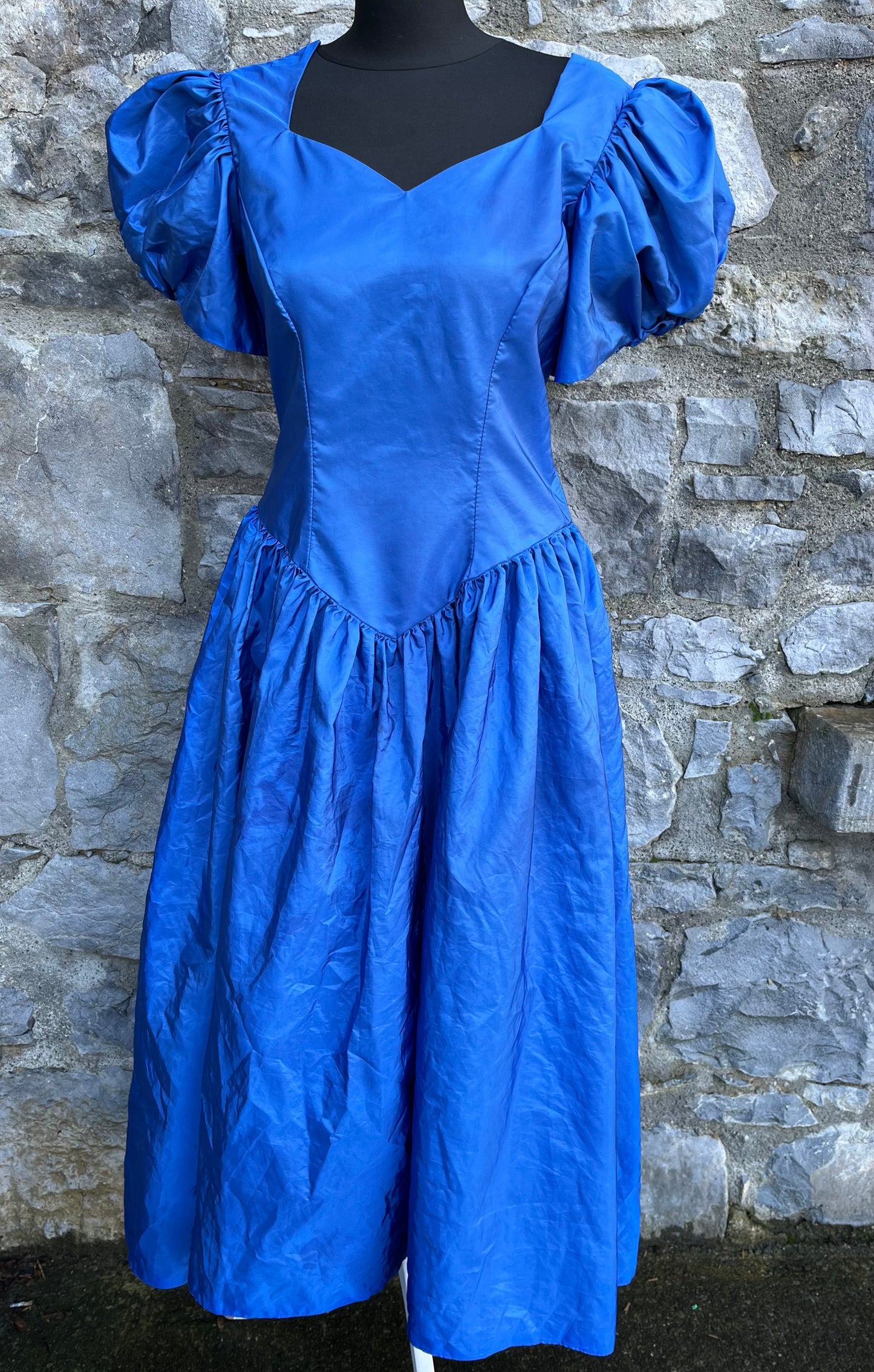 80s blue prom dress uk 10-12