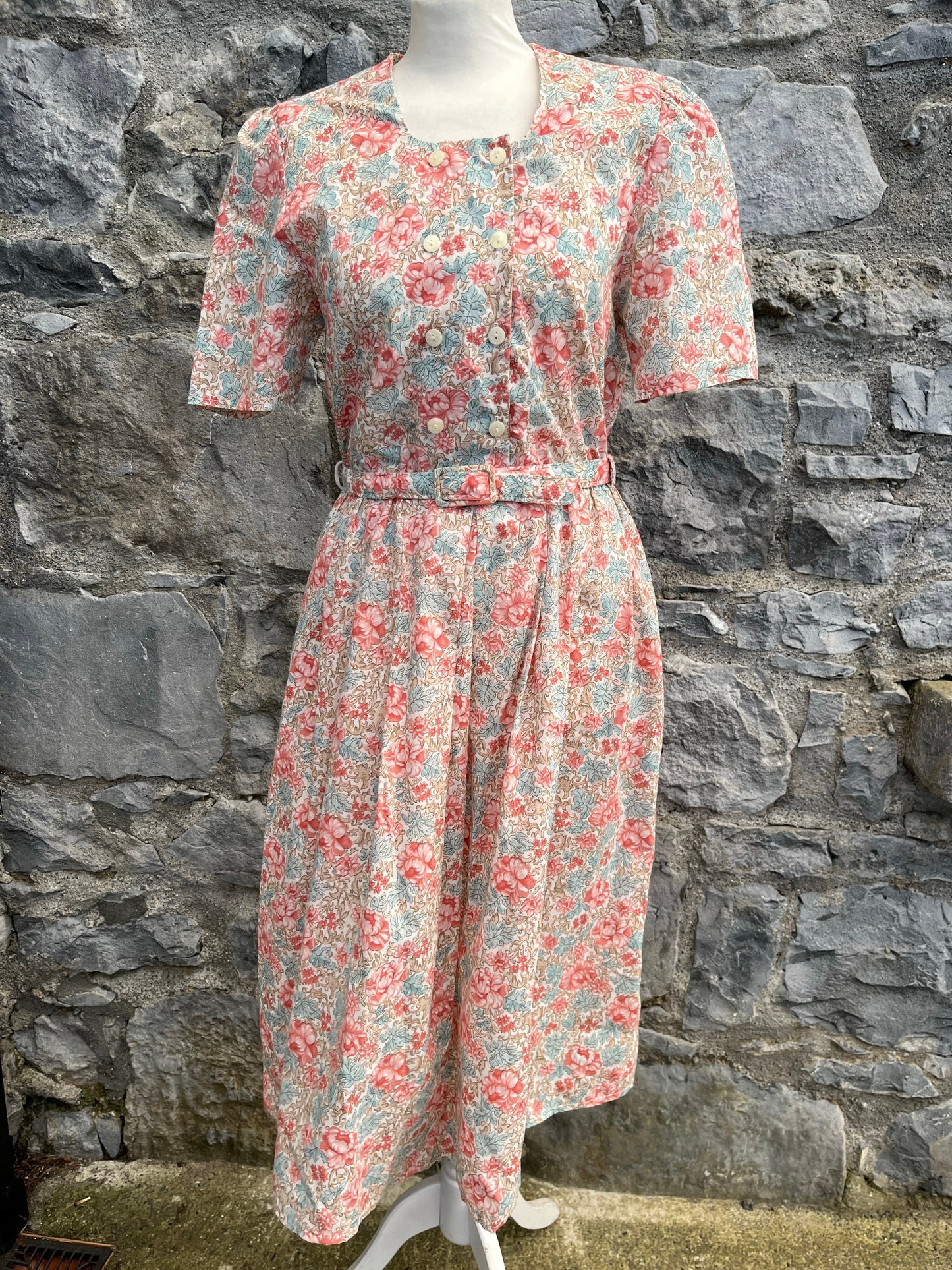 80s floral dress uk 8-10