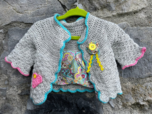 Grey open cardigan  0-3m (56-62cm)