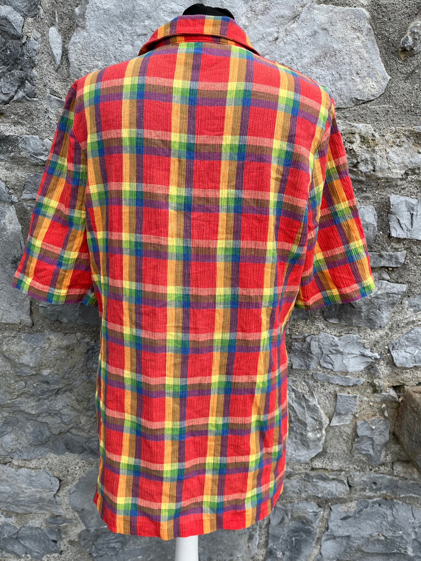 90s rainbow check blazer uk 12