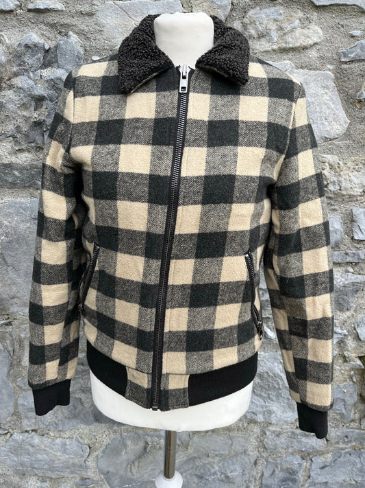 Black&beige check jacket   12-13y (152-158cm)