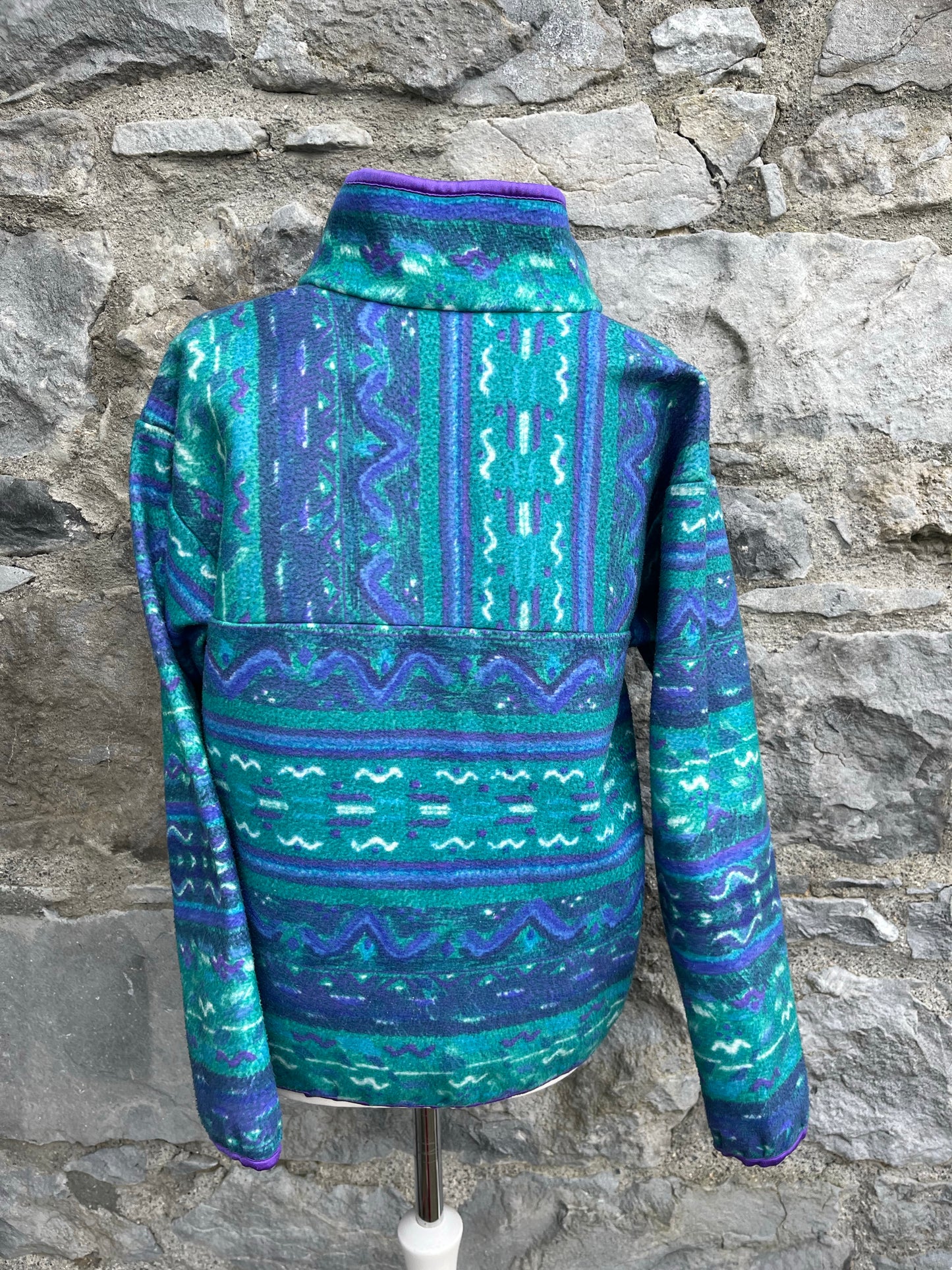 80s teal&purple fleece   Small