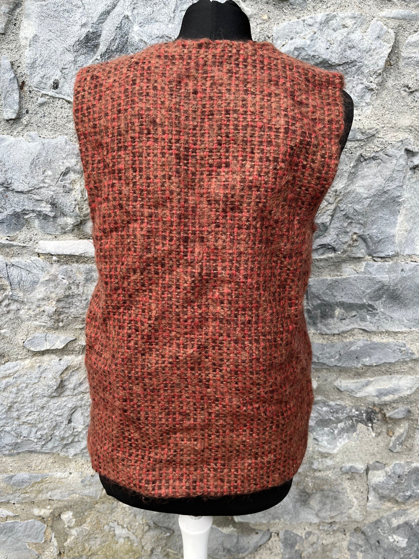 80s brown waistcoat uk 10-12