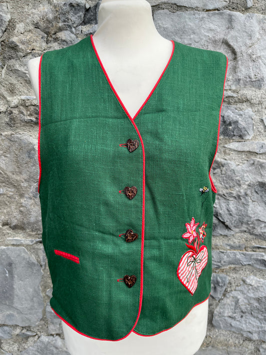 Green folk waistcoat    uk 12