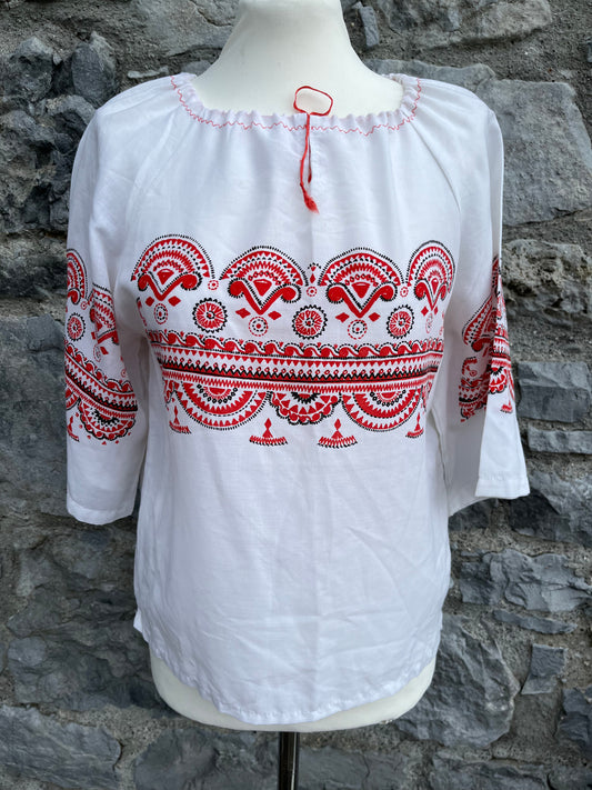 Embroidered folk shirt  uk 8-10