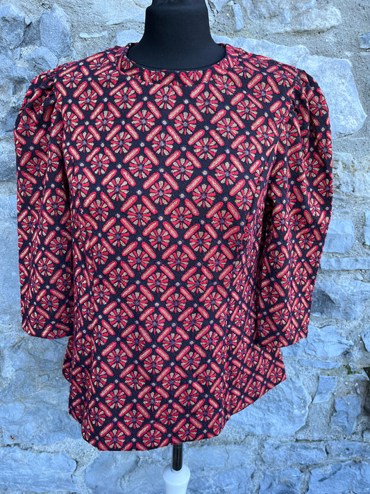 Red geometric top uk 14