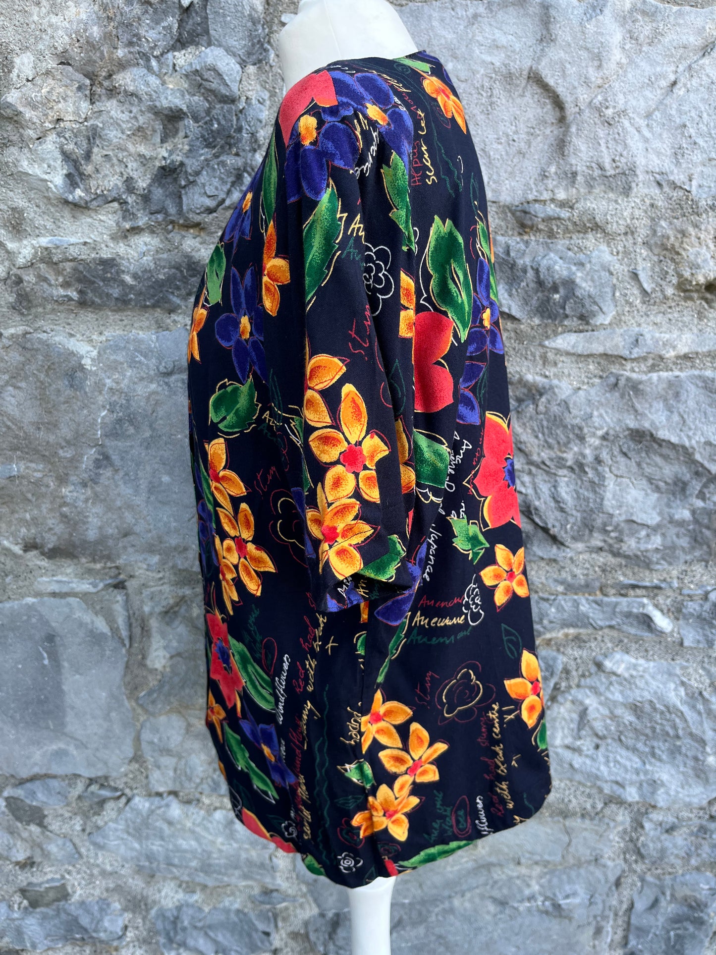 80s floral blouse uk 12