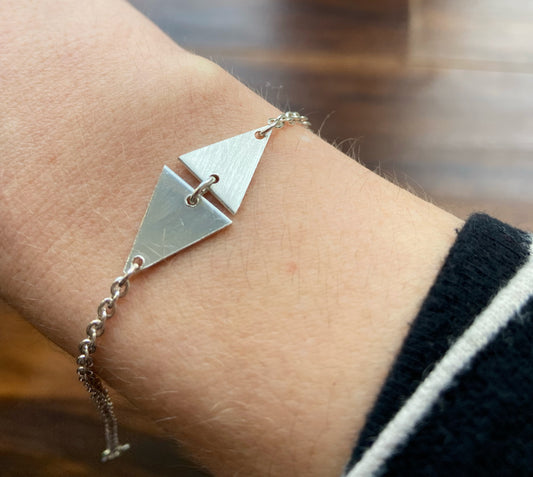 Triangle silver bracelet