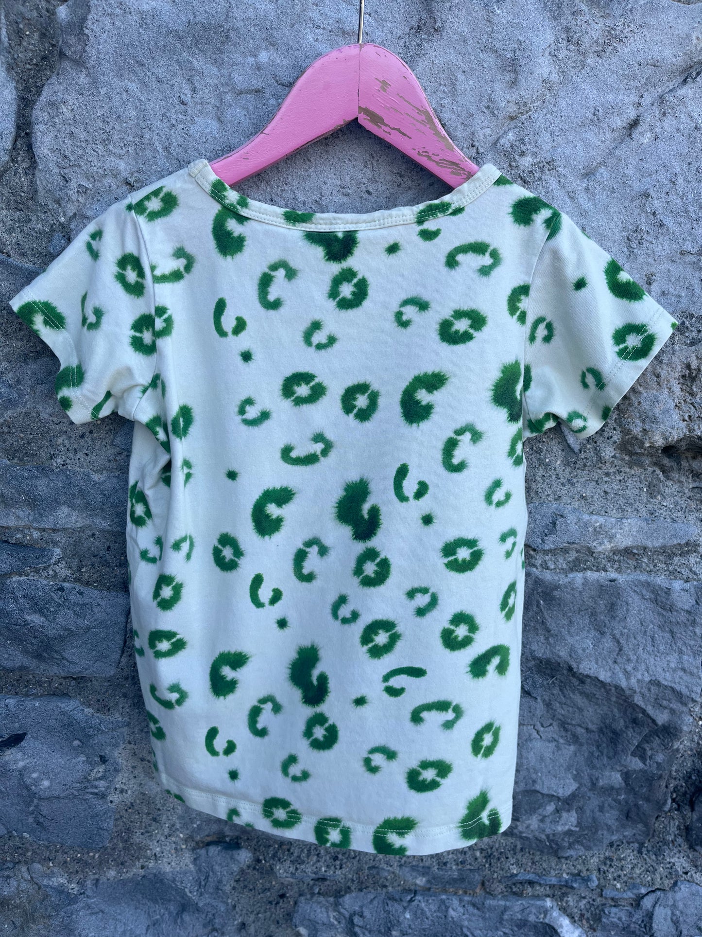 Green ink blobs T-shirt   4y (104cm)