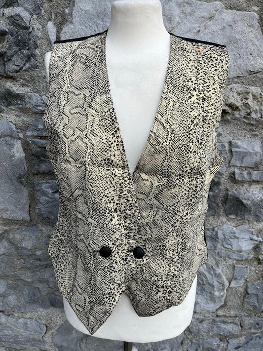 90s gold snakeskin waistcoat uk 10