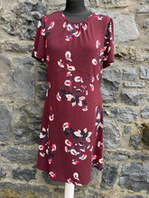 Load image into Gallery viewer, Maroon floral dress uk 12
