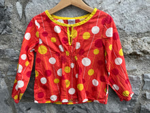 Load image into Gallery viewer, Orange dotty blouse  2-3y (92-98cm)

