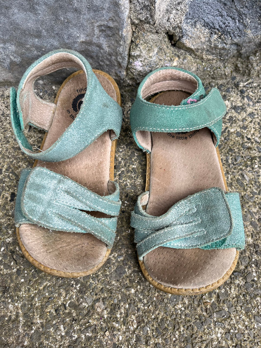 Teal sandals   uk 10 (eu 28)