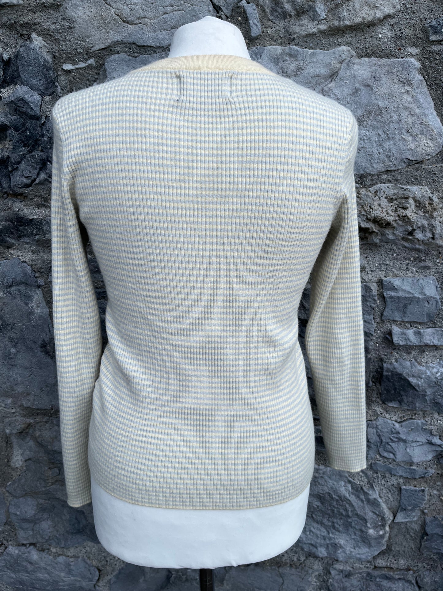 Beige check jumper   uk 10