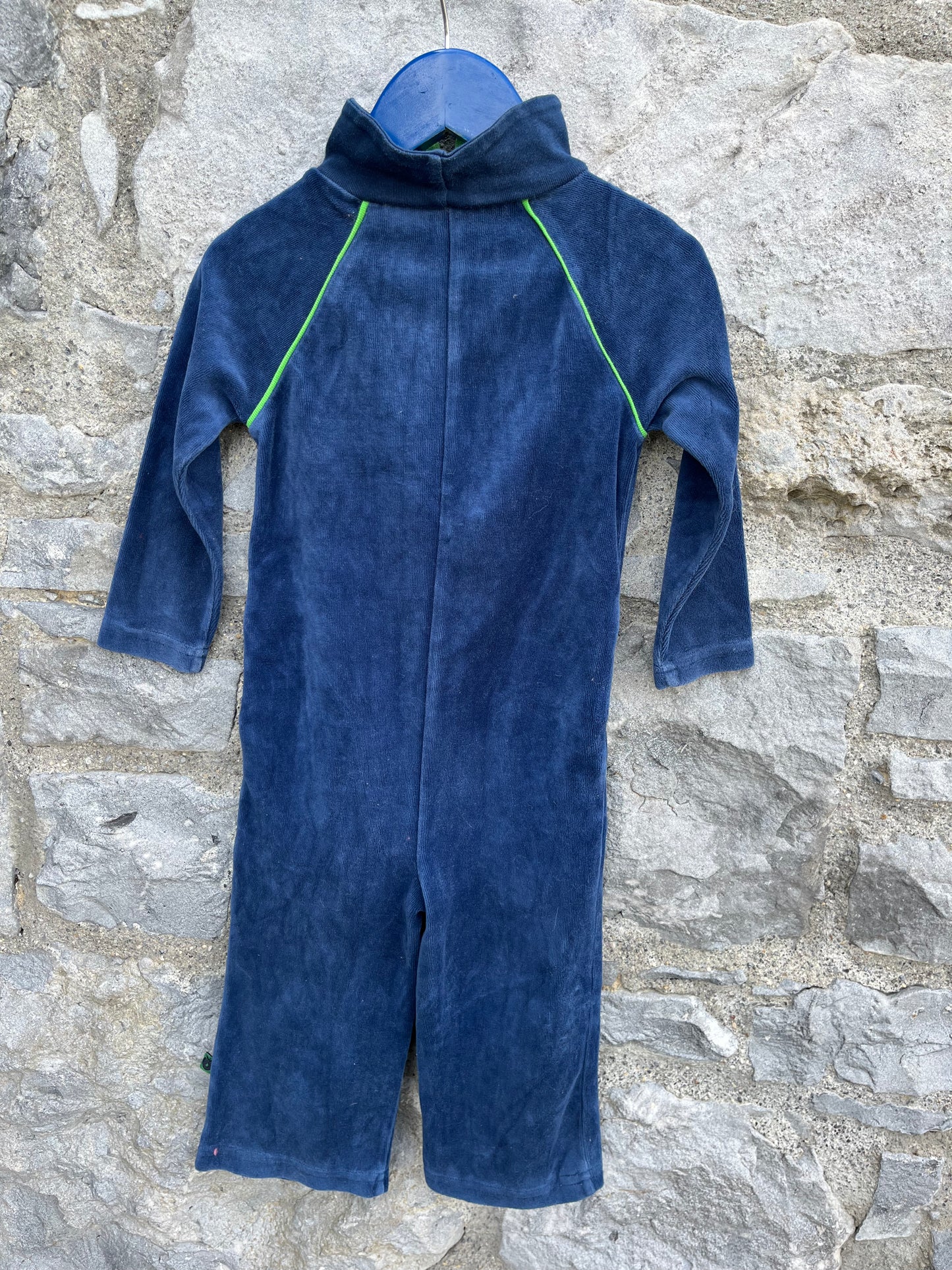 Navy velour jumpsuit    18m (86cm)