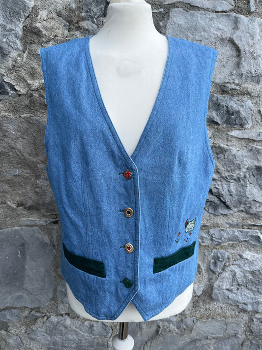 90s denim waistcoat Small