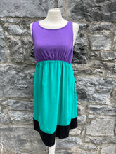 Load image into Gallery viewer, Purple&amp;teal maternity dress  uk 12
