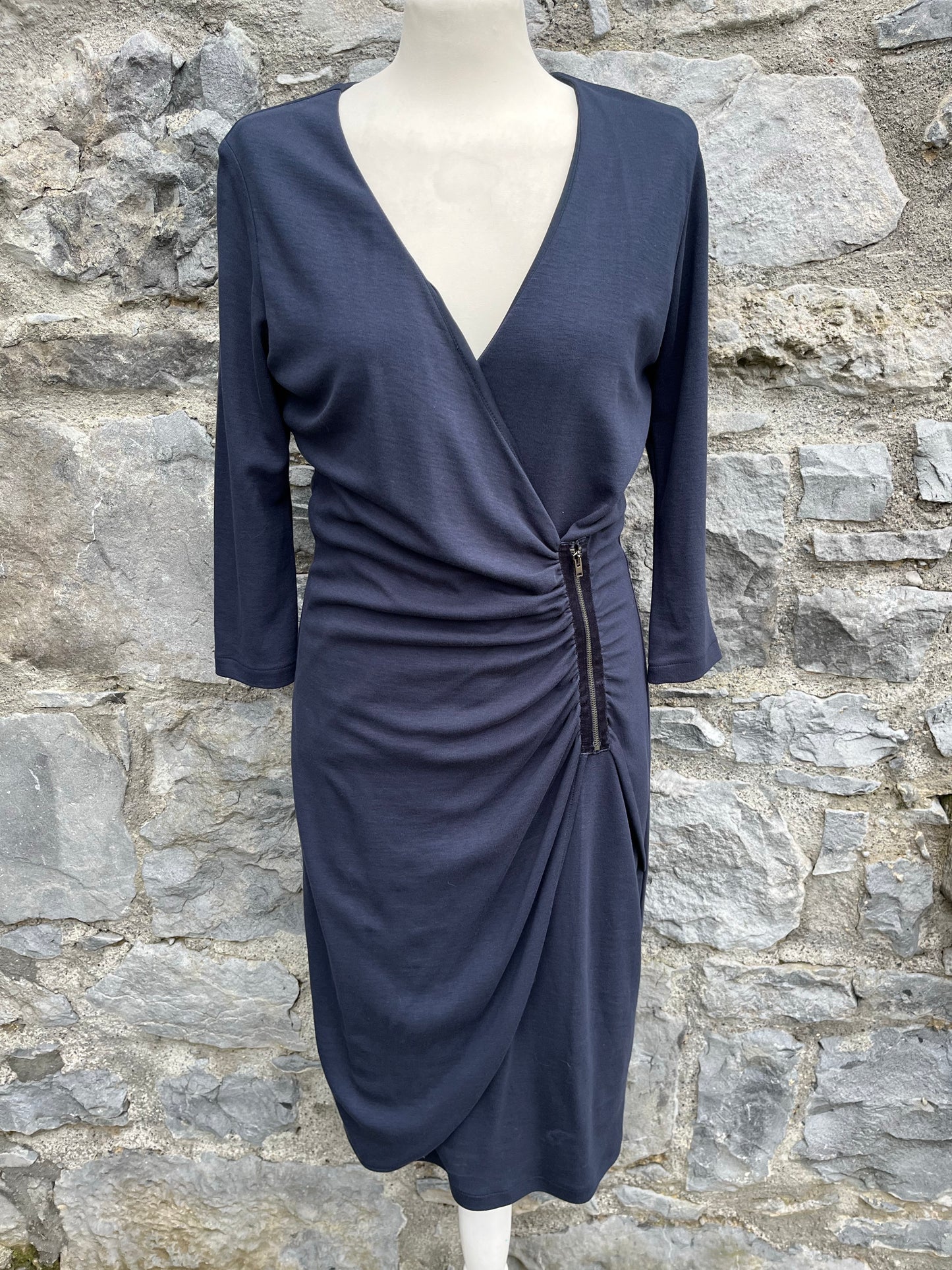 Navy dress with a zip  uk 10