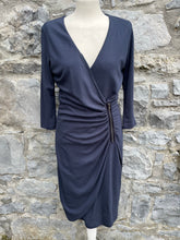 Load image into Gallery viewer, Navy dress with a zip  uk 10
