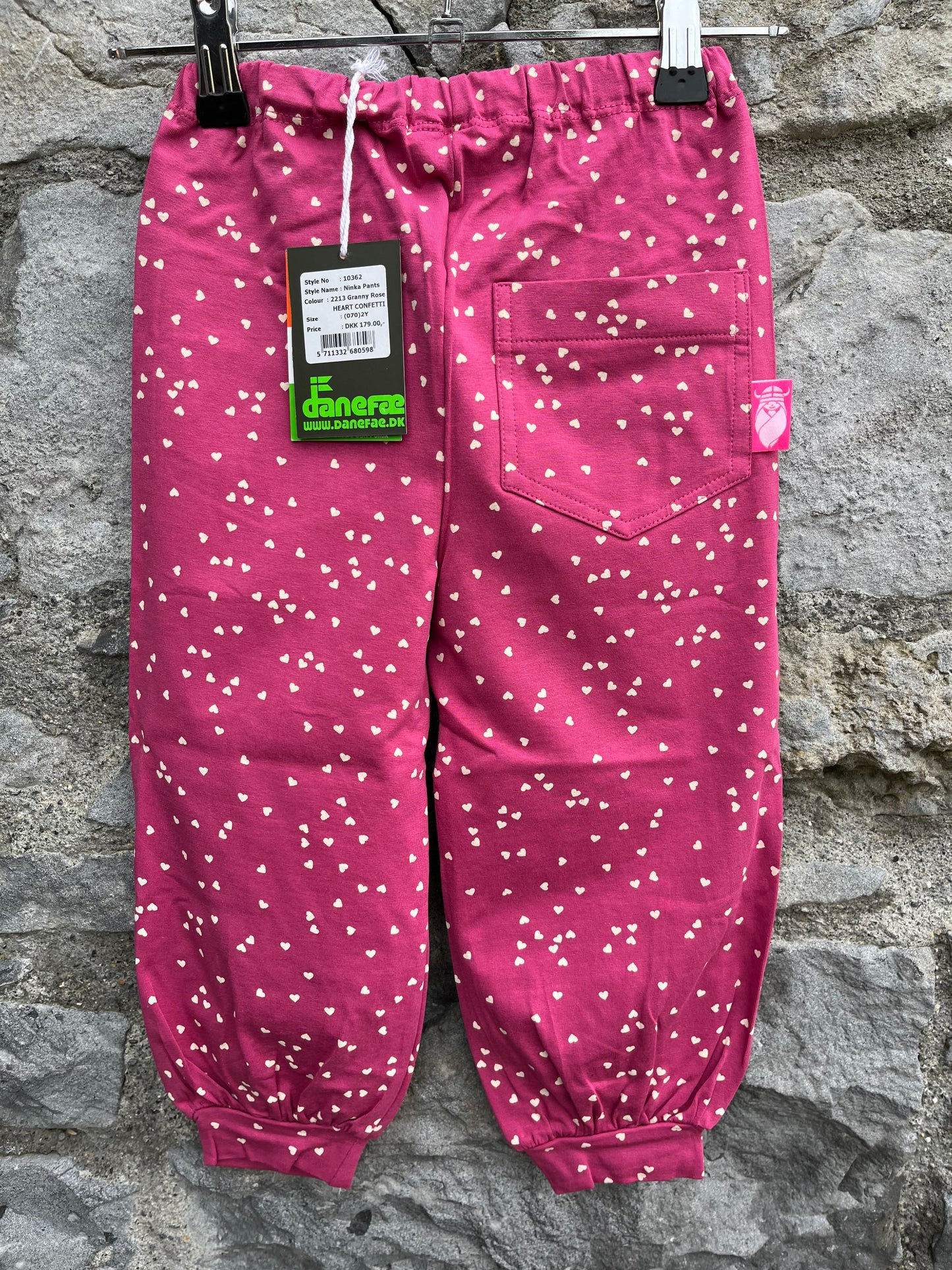 Pink  Confetti hearts pants  18-24m (86-92cm)