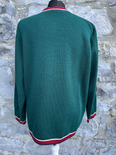 Load image into Gallery viewer, 80s green cardigan uk 12-14
