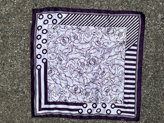 Purple floral scarf