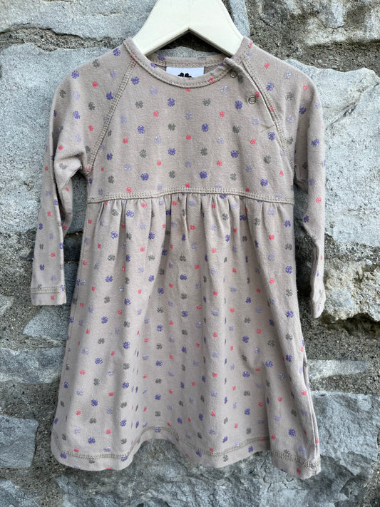 Clovers beige dress   6-9m (68-74cm)