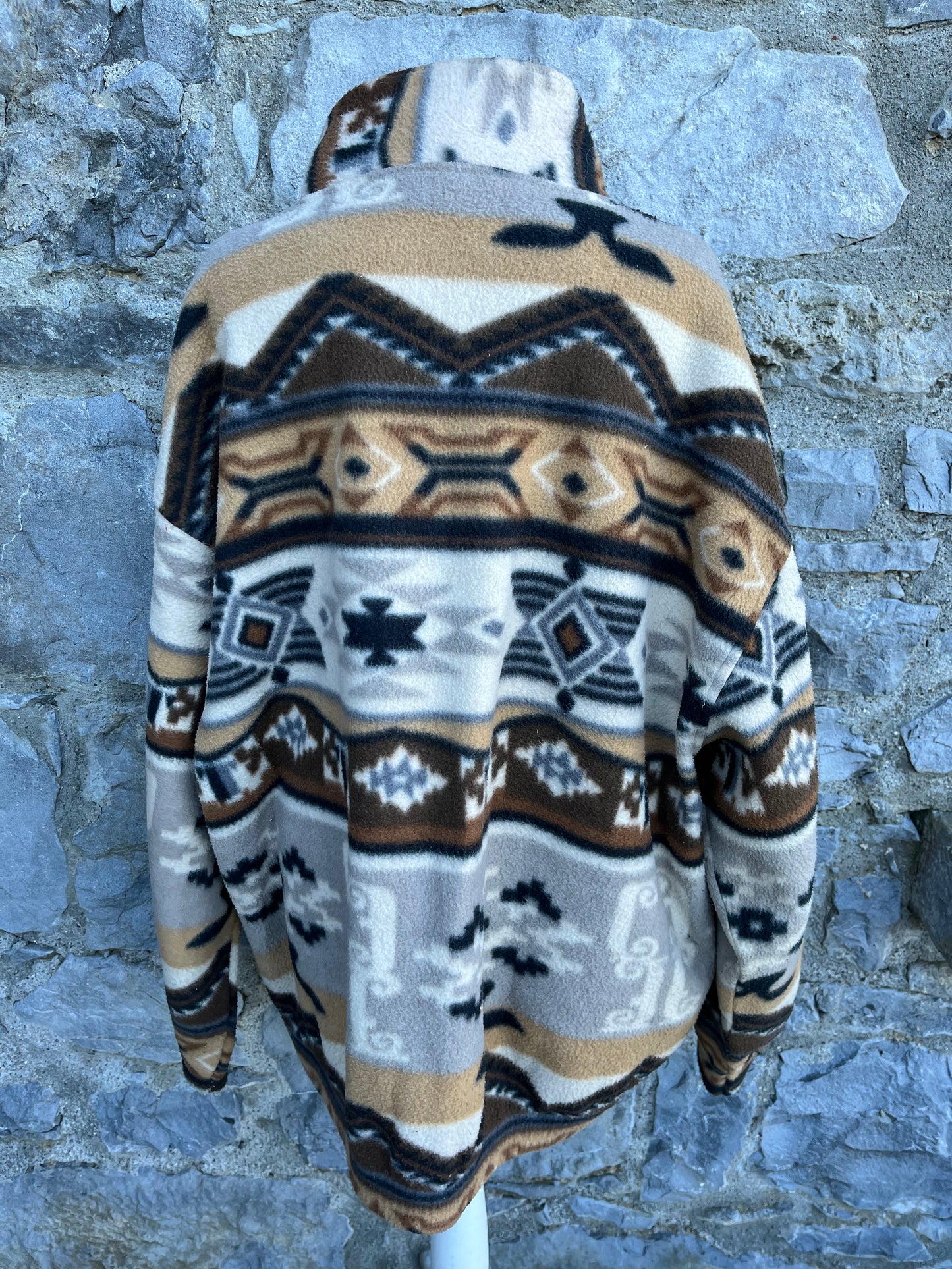 90s Aztec brown fleece    XL