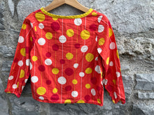 Load image into Gallery viewer, Orange dotty blouse  2-3y (92-98cm)
