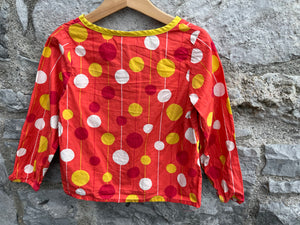 Orange dotty blouse  2-3y (92-98cm)