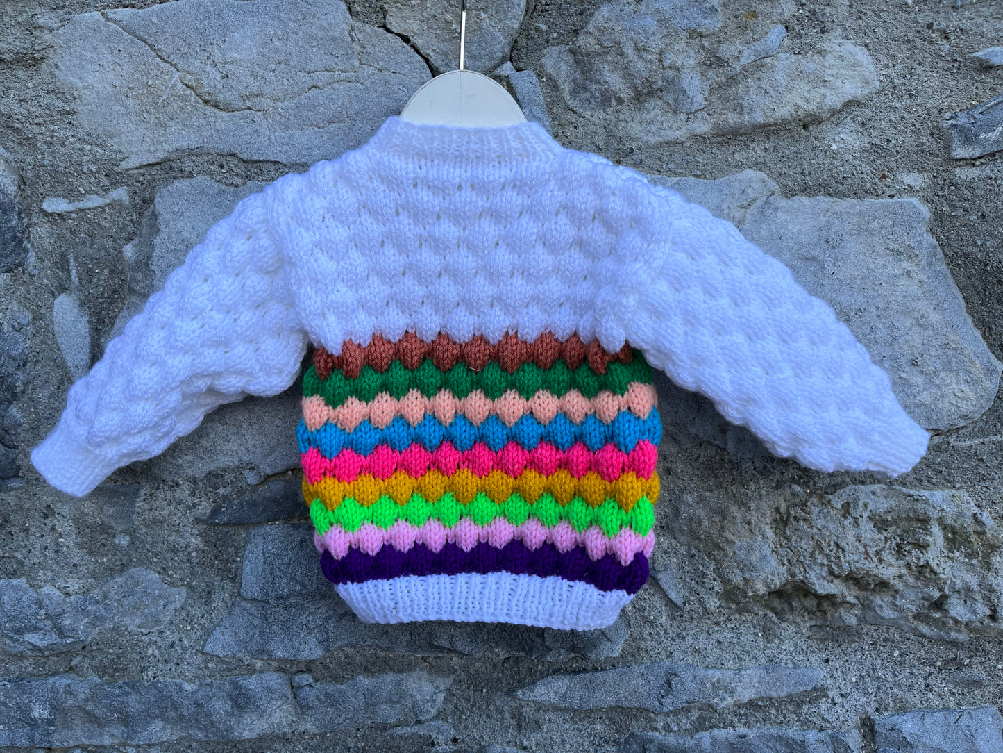 Colourful bubble knit cardigan  3-6m (62-68cm)